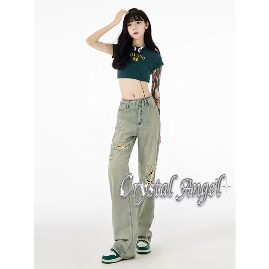 crystal-กางเกงขายาว-กางเกงยีสน์ผู้หญิง-ทรงหลวม-ๆ-ตรง-retro-hip-hop-pants-2023-new-style-wnk23906fe-37z230911