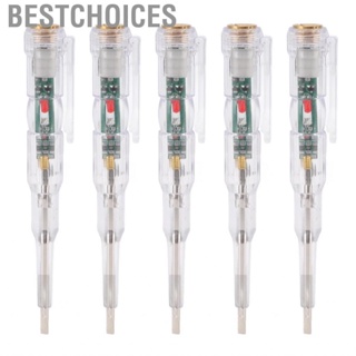 Bestchoices 5 Pcs Electrical Tester Pen  Light Inductive Voltage Screwdriver♡