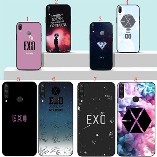 เคสโทรศัพท์มือถือแบบนิ่ม ลายโลโก้ EXO สีดํา สําหรับ Huawei Y6P Y8P Y7A Y9A Y7 Prime 2019 H16