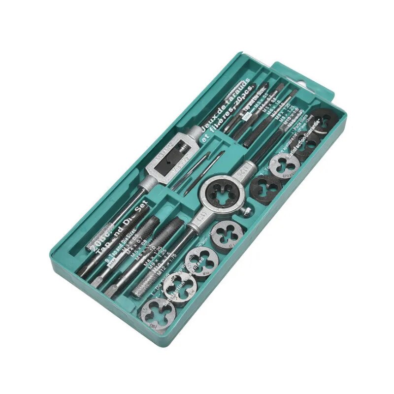 12/20PCS Tap and Die Set Metric Wrench Cut M3M12 Hand Threading Tool
