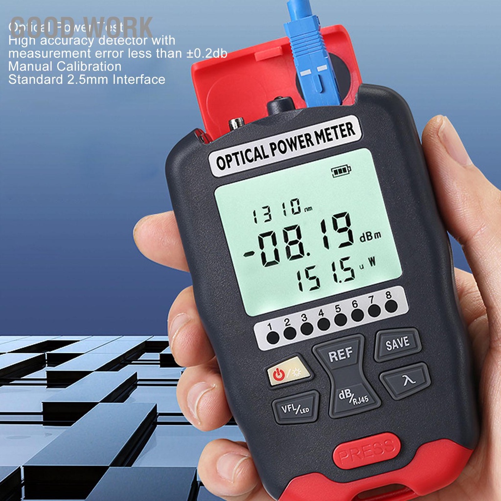 Good Work 3 in 1 Optical Power Meter Sensitive Quick Response LED RJ45 ...