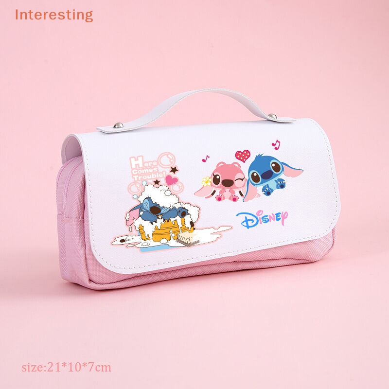 interesting-กระเป๋าดินสอ-ลายการ์ตูนดิสนีย์-stitch-3-ชั้น-มีซิป-กันน้ํา-จุของได้เยอะ-แบบพกพา-สําหรับนักเรียน