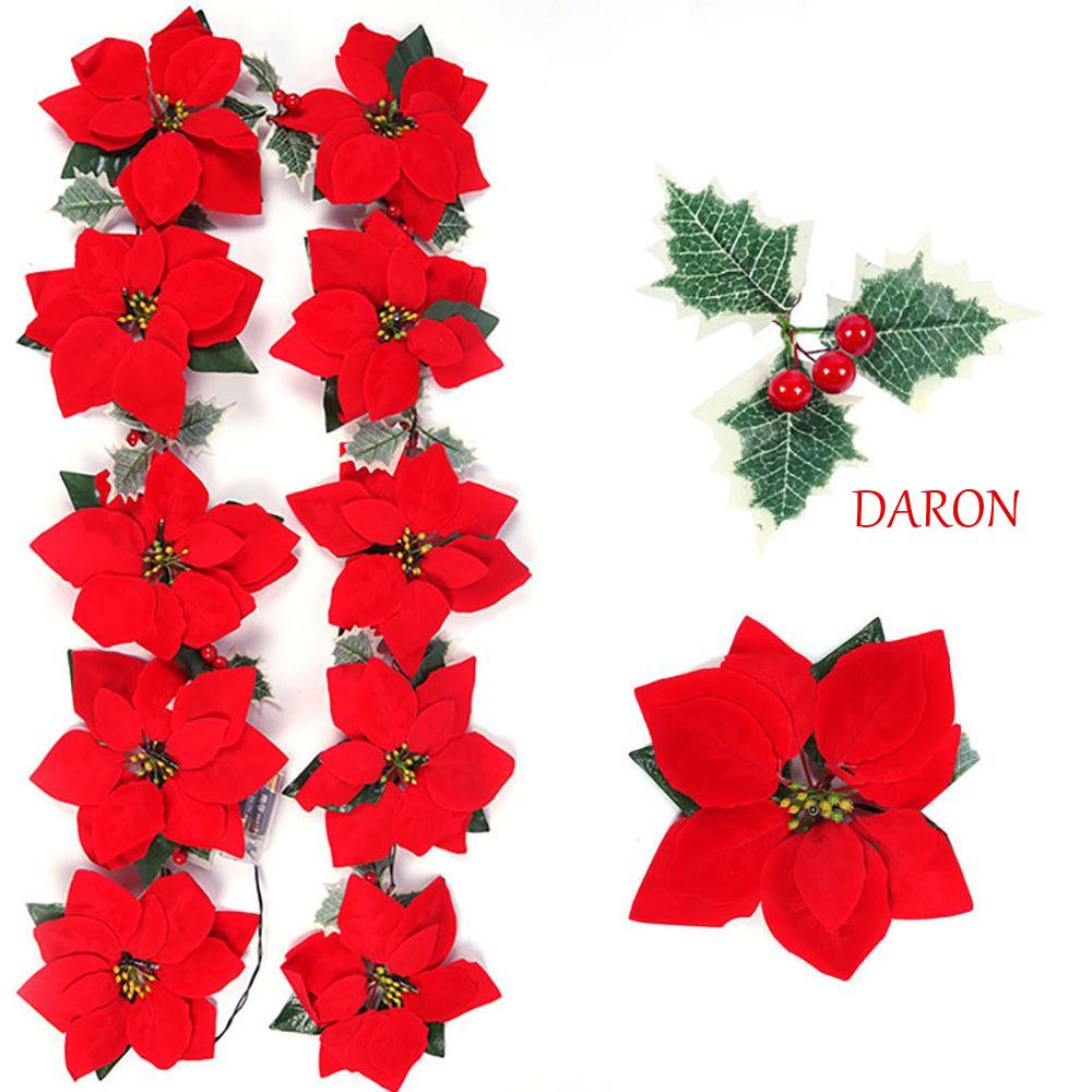 daron-สายไฟหิ่งห้อย-led-10-ดวง-ลายดอกไม้-สําหรับตกแต่งต้นคริสต์มาส-ในร่ม