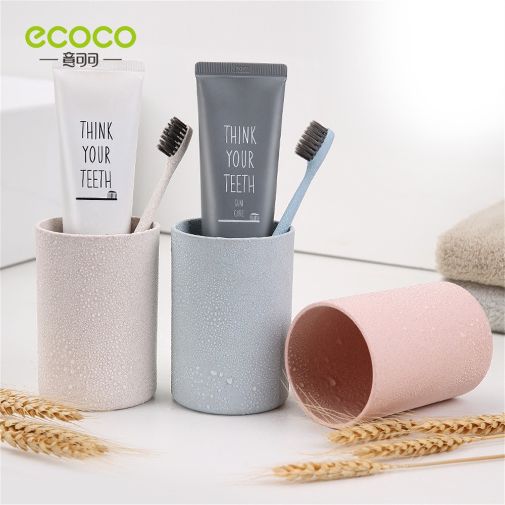 ecoco-simple-mouthwash-cup-brushing-cup-rack-home-wash-cup-ขายึดผนัง-cod