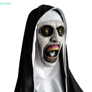&lt;Dream&gt; หน้ากากยาง รูป The Horror Scary Nun พร้อมผ้าพันคอ สําหรับแต่งคอสเพลย์ฮาโลวีน ลดราคา