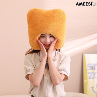 หมวก ผ้ากํามะหยี่ขนนิ่ม ลายการ์ตูน Ameesi สวมใส่สบาย เหมาะกับงานปาร์ตี้