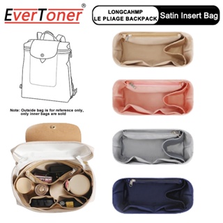 LONGCHAMP Evertoner กระเป๋าเป้สะพายหลัง กระเป๋านักเรียน ผ้าซาติน มีซิป