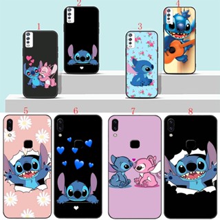 เคสโทรศัพท์มือถือนิ่ม ลายอนิเมะ Stitch สีดํา สําหรับ Vivo Y12S Y12A V19 V20 V20 Pro V21 4G 5G H2 1Stitch