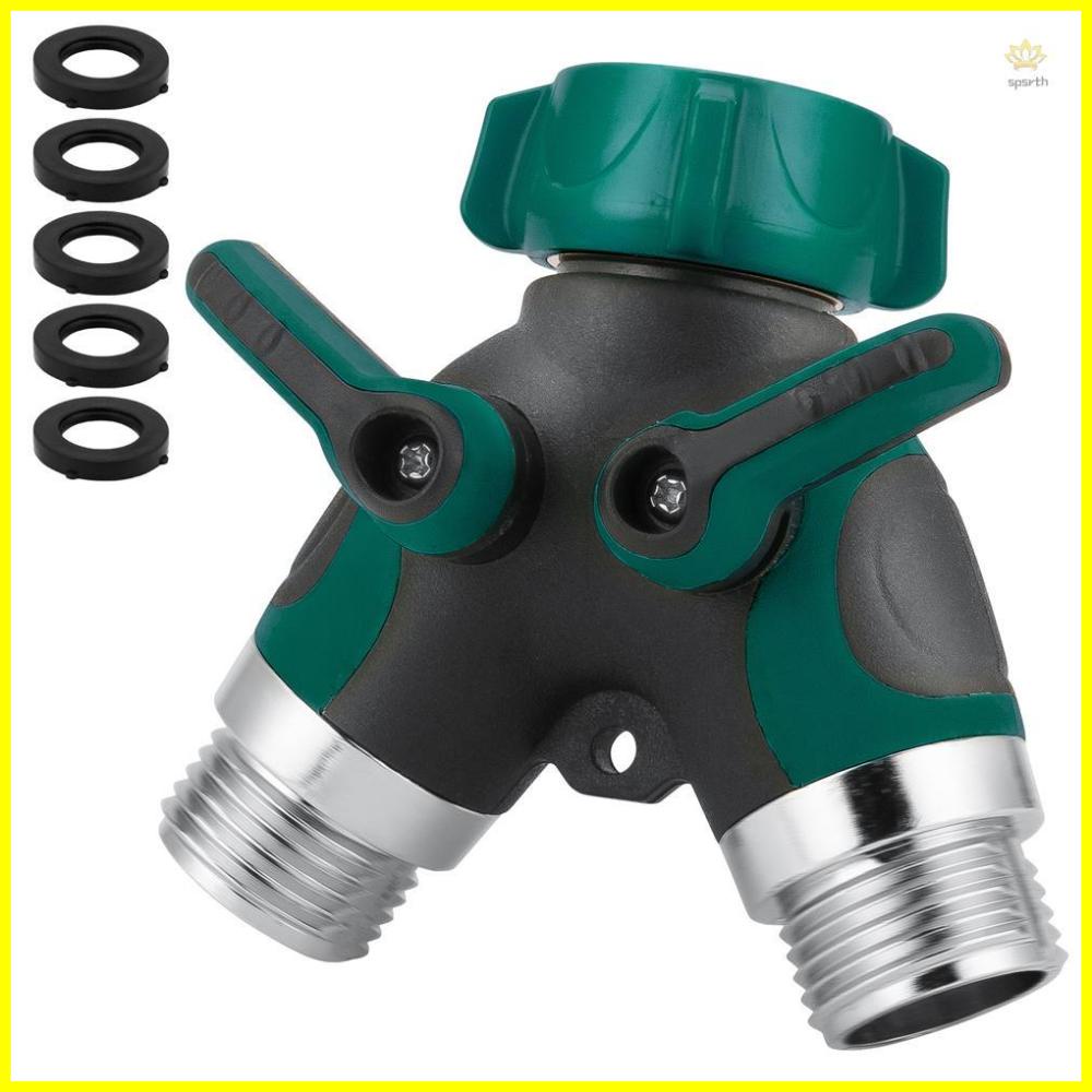 Heavy Duty Garden Hose Bib Splitters 2Way Hose Splitter 3/4inch Thread