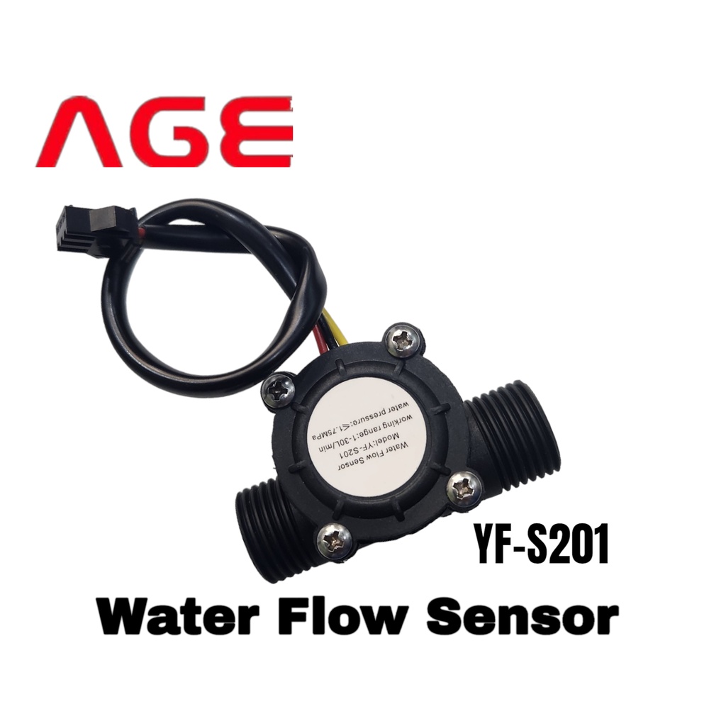 เซ็นเซอร์วัดอัตราการไหลของน้ำ YF-S201 Water Flow Sensor Flowmeter Hall ...