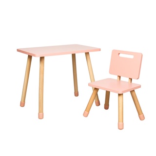Furradec ชุดโต๊เด็ก+เก้าอี้ รุ่น TL-TC204 Square สีชมพู