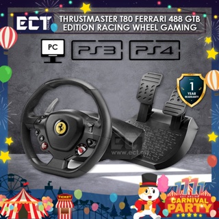 Thrustmaster T80 Ferrari 488 GTB Edition ชุดที่เหยียบเท้าเล่นเกม สําหรับ PC PS3 PS4