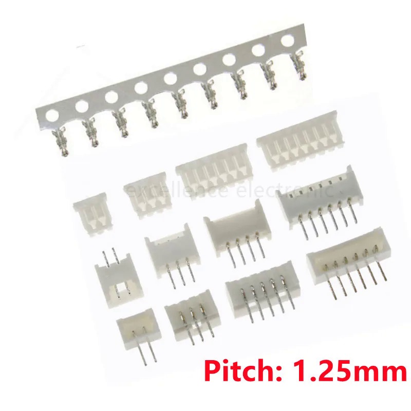 10 ชุด MICRO JST 1.25 Connector 1.25 มม.Pitch Straight Pin Header + ที่ ...
