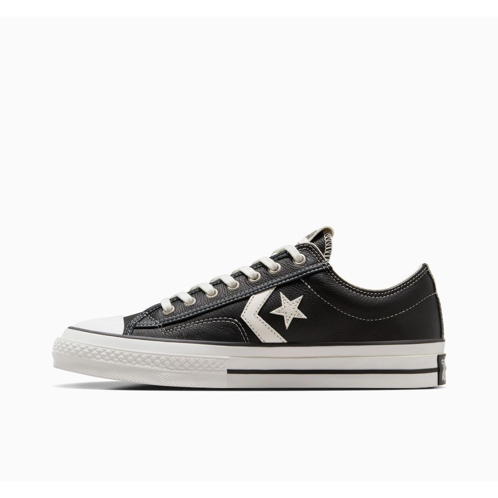 Converse Star Player 76 Fall Leather UNISEX LOW TOP SHOE Black Vintage 