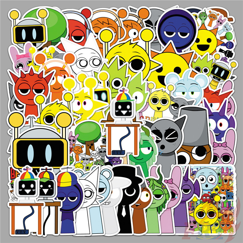 Incredibox . สติ๊กเกอร์ Sprunki Series 05 50 ชิ้น/เซ็ตแฟชั่น DIY ...