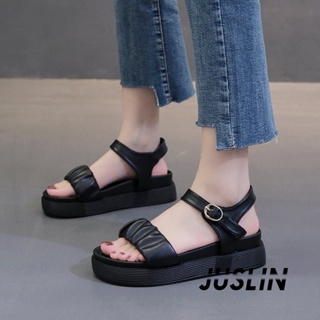 JUSLIN   รองเท้าแตะผู้หญิง ส้นแบน ใส่สบาย สไตล์เกาหลี รองเท้าแฟชั่น 2023 ใหม่  Trendy ทันสมัย Beautiful สไตล์เกาหลี B98G0US 37Z230910