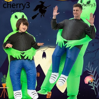 Cherry3 เครื่องแต่งกาย ชุดแฟนซี เอเลี่ยน สีเขียว สําหรับฮาโลวีน