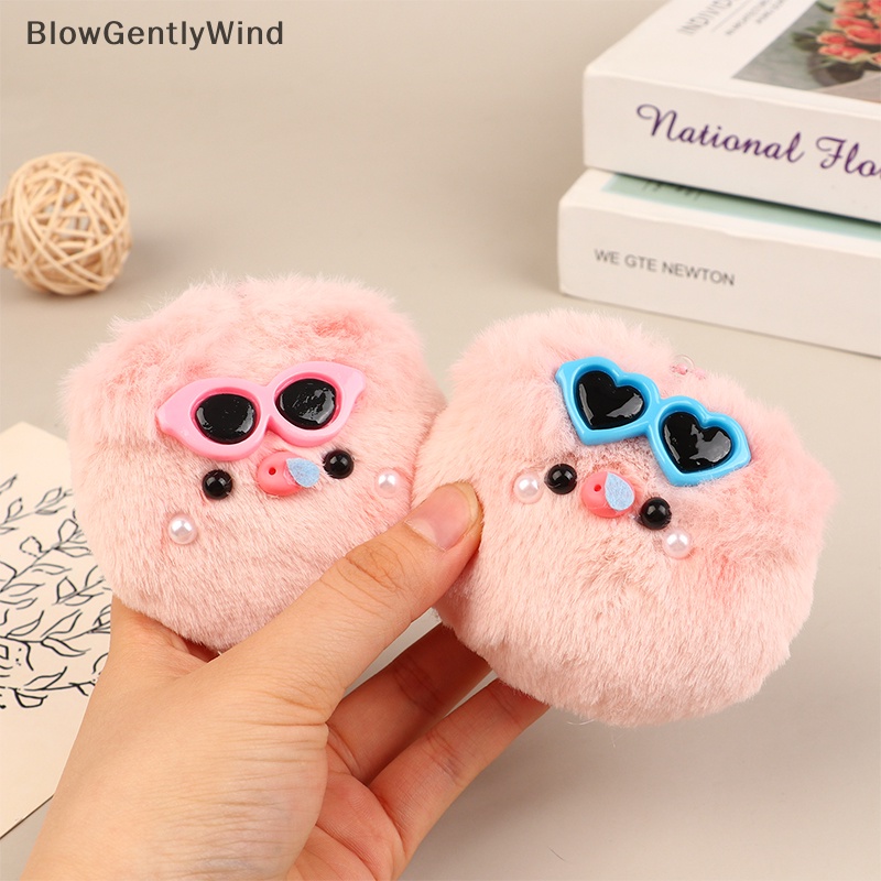 blowgentlywind-พวงกุญแจ-จี้ตุ๊กตาหมูน่ารัก-แบบนิ่ม-สีชมพู-สําหรับเด็กนักเรียน