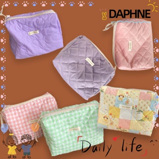 Daphne กระเป๋าถือ กระเป๋าเครื่องสําอาง ผ้าโพลีเอสเตอร์ มีซิป น้ําหนักเบา จุของได้เยอะ สําหรับผู้หญิง