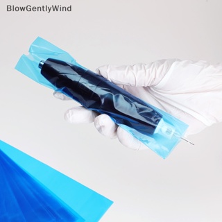 Blowgentlywind ถุงคลุมปากกาสัก แบบใช้แล้วทิ้ง สีฟ้า สําหรับเครื่องสัก 100 ชิ้น ต่อกล่อง BGW