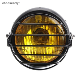 Chee เมาท์ยึดไฟหน้ารถจักรยานยนต์ LED 6.5 นิ้ว และฝาครอบกระจังหน้า สําหรับ Cafe Racer
 En