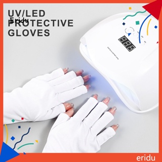 [ER] ถุงมือป้องกันรังสียูวี LED แบบมืออาชีพ สําหรับผู้หญิง 1 คู่