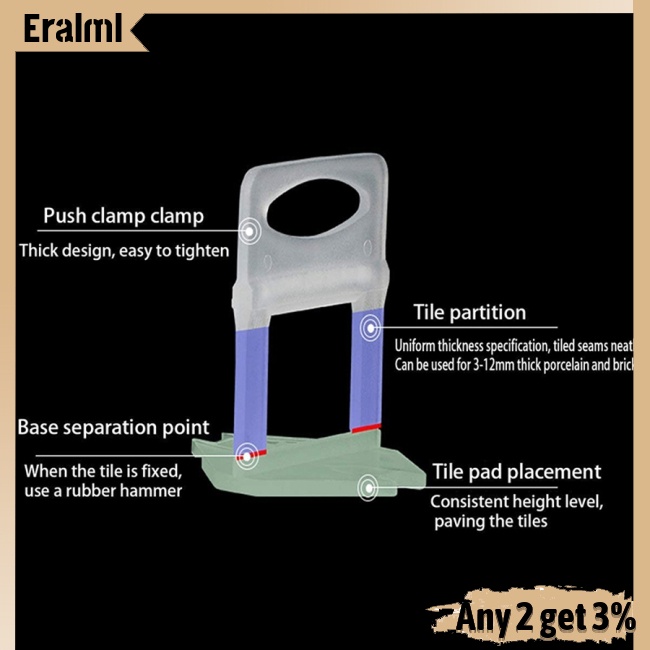 eralml-100-ชิ้น-เซต-แคลมป์กระเบื้อง-ระบบปรับระดับกระเบื้อง-ชุดกระเบื้อง-ปูพื้น-ผนัง-เครื่องมือก่อสร้าง