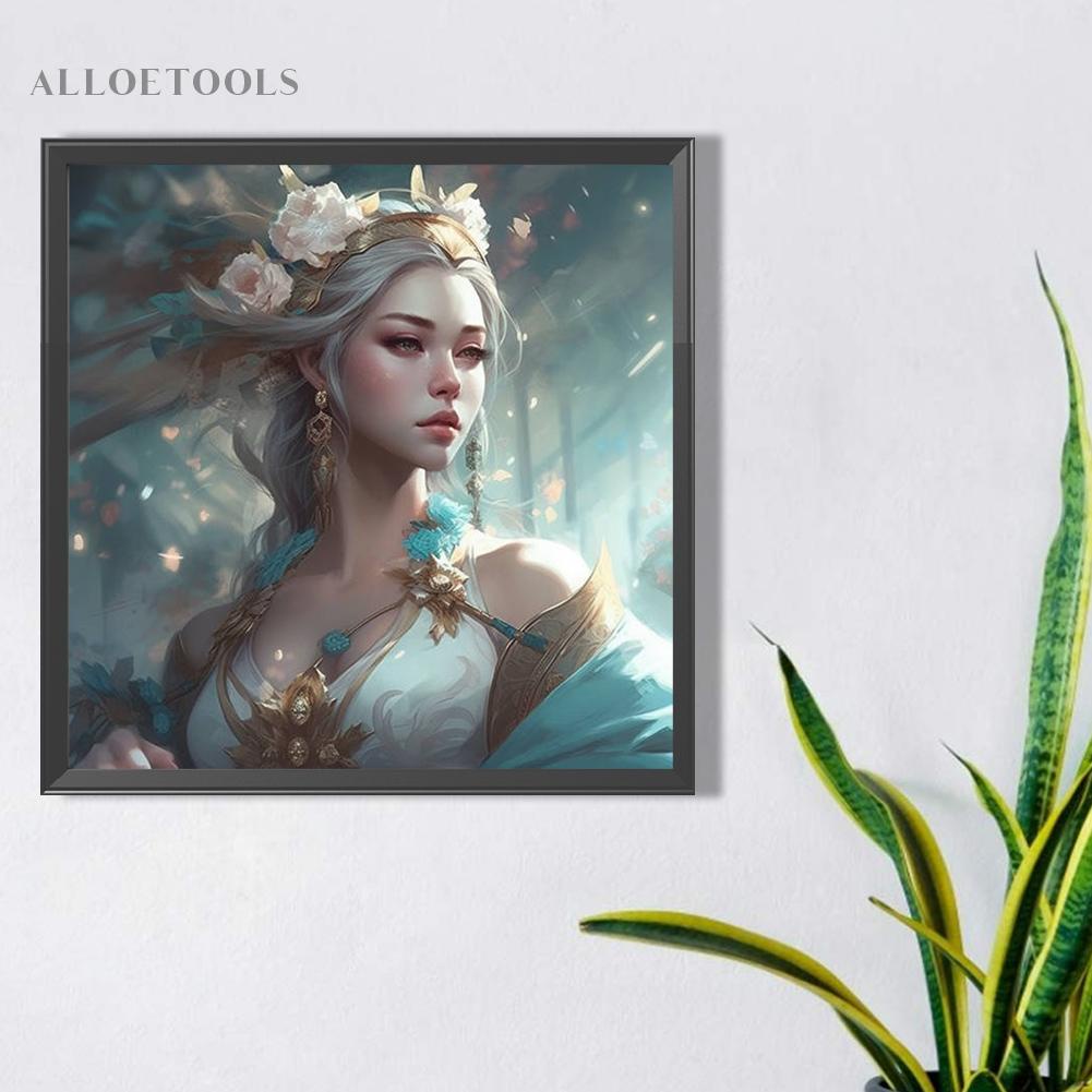 alloetools-th-ภาพวาดปักเพชร-ทรงกลม-ลายผู้หญิงแต่งตัว-5d-ขนาด-50x50-ซม-สําหรับตกแต่งบ้าน-diy