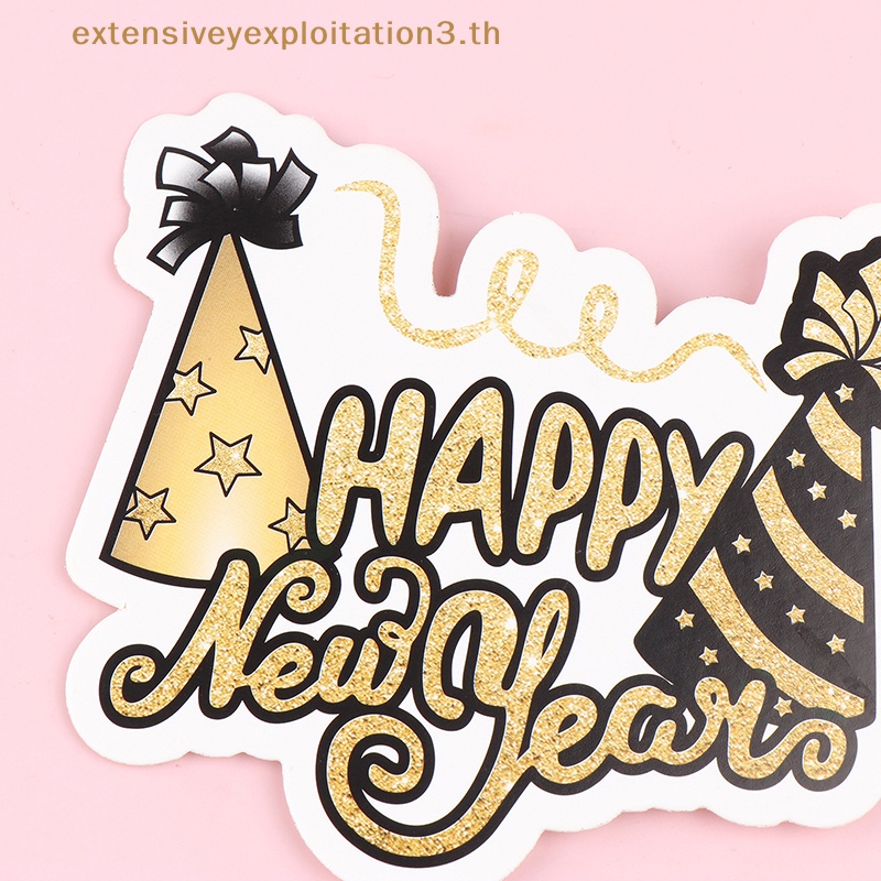 cny-ท็อปเปอร์กระดาษ-ลาย-happy-new-year-2024-สําหรับตกแต่งบ้าน-วันครบรอบ-2024-1-ชุด