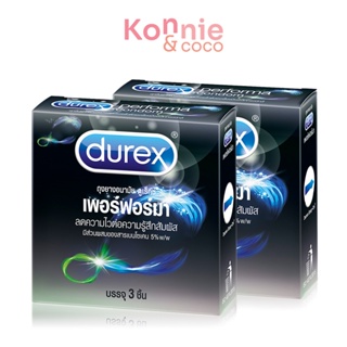 [แพ็คคู่] Durex Performa Condom 52.5mm [3pcs x 2boxes] ถุงยางอนามัยผิวเรียบขนาด 52.5มม..