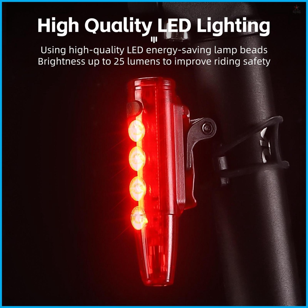 Multifunction WEST BIKING Bike Rear Light USB Rechargeable High Visibility Tail Lamp for Road