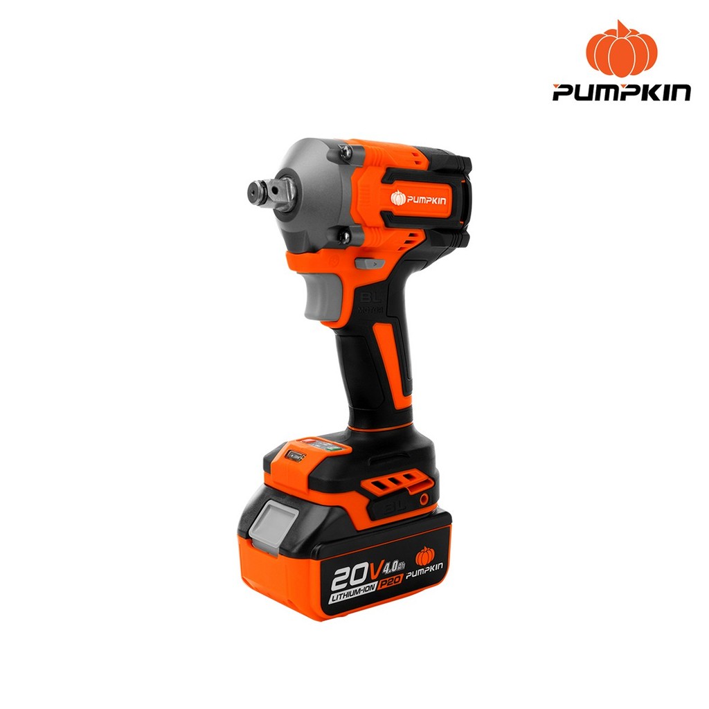 PUMPKIN รุ่น INF-12IWBL/50262 แรงบิด 450 N.m บล็อกไฟฟ้าไร้สาย INFINITY POWER 20V บล็อกกระแทกไร้สาย ไร้แปรงถ่าน 20V 1/2 นิ้ว Li-ion รุ่น INF-12IWBL/50262