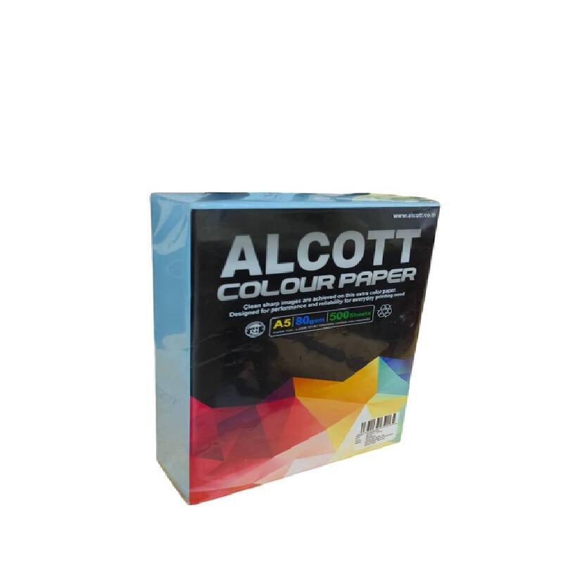 ALCOTT กระดาษถ่ายเอกสาร A5 80g สีฟ้า 500 แผ่น/รีม | Shopee Thailand