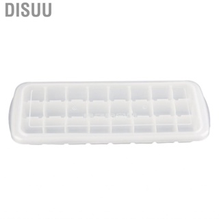 Disuu 24‑Grid Ice Mold Tray W/Sealed Cover Food‑Grade Flexible Silicone Mould