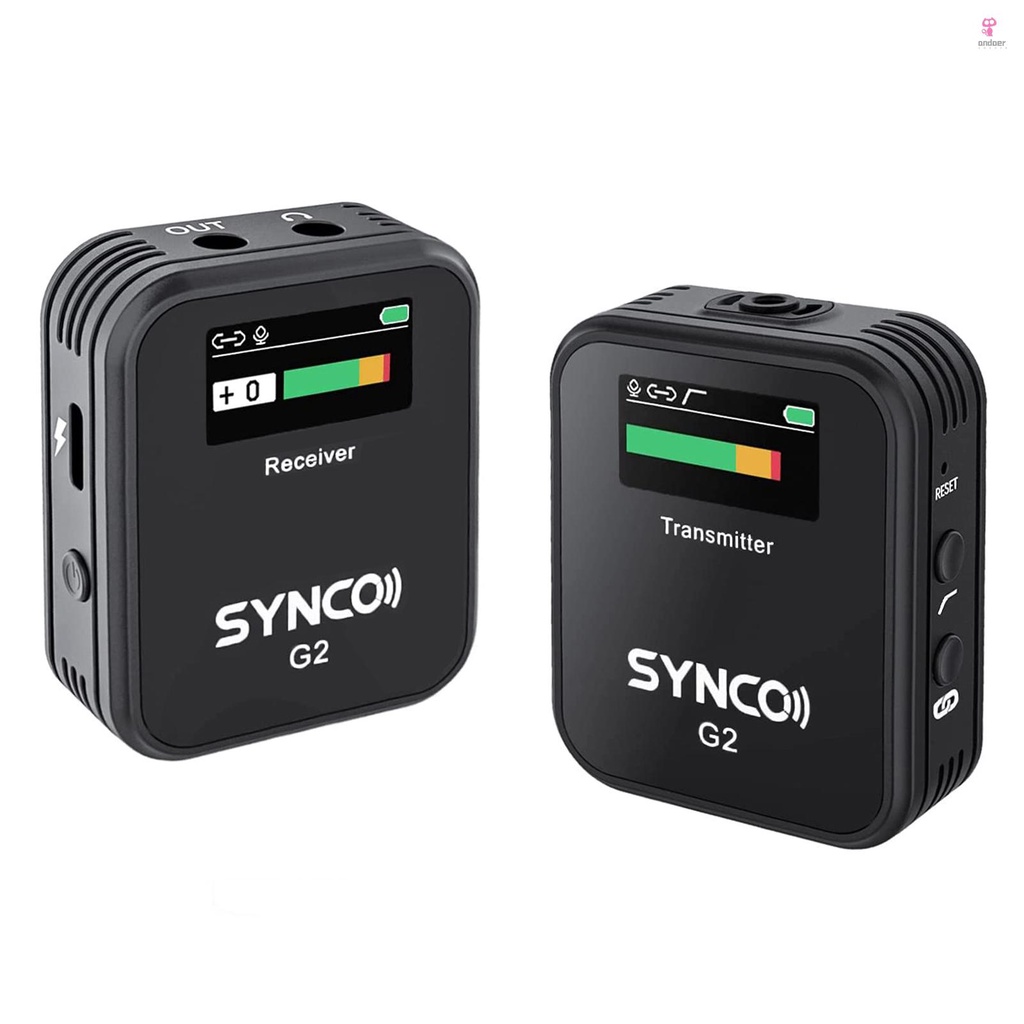 synco-g2-a1-wireless-microphone-system-with-tft-screen-ideal-for-live-streaming-and-camcorders