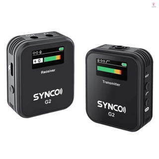 SYNCO G2(A1) Wireless Microphone System with TFT Screen - Ideal for Live Streaming and Camcorders