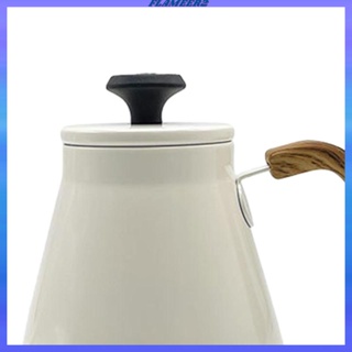 [Flameer2] กาต้มน้ําชา กาแฟ ด้ามจับไม้ น้ําหนักเบา กันรอยขีดข่วน 1000 มล. สําหรับปิกนิก บ้าน