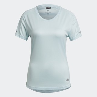 adidas วิ่ง เสื้อยืด Run It ผู้หญิง สีเทอร์คอยส์ H31028