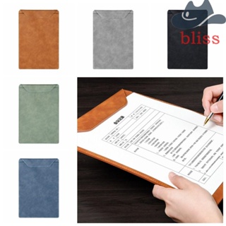 Bliss คลิปบอร์ด หนัง PU ขนาด A4 ทนทาน 5 สี สําหรับเขียน เขียน จัดระเบียบ วาดภาพ เขียน ลงลายเซ็น เมนู