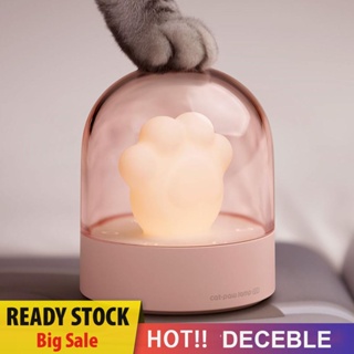 [Deceble.th] โคมไฟตั้งโต๊ะ ลายการ์ตูนอุ้งเท้าแมว หรี่แสงได้ 3 ความเร็ว สําหรับบ้าน ห้อง