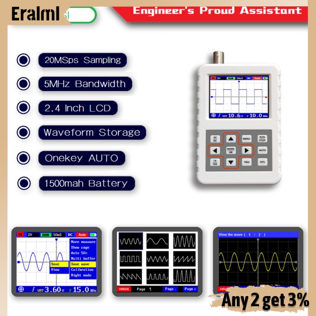 eralml-dso-fnirsi-pro-กล้องออสซิลโลสโคปดิจิทัล-หน้าจอ-lcd-ความละเอียดสูง-แบบพกพา-ขนาดเล็ก-แบนด์วิดท์-5-เมตร-20msps