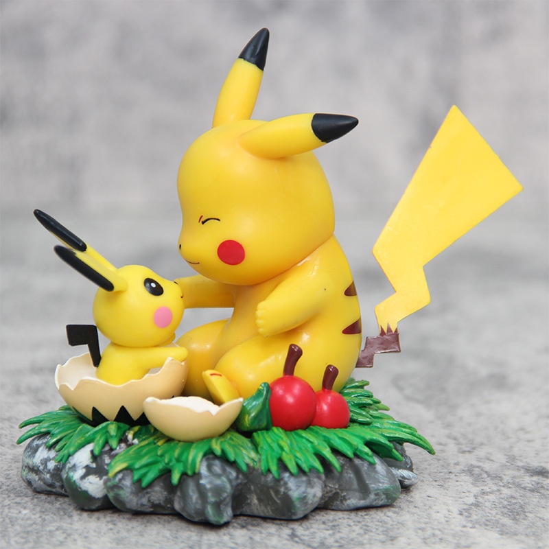 โมเดลตุ๊กตาฟิกเกอร์-pokemon-pikachu-and-pichu-23-ของเล่นสําหรับเด็ก-ตกแต่งบ้าน-เก็บสะสม-ของขวัญ