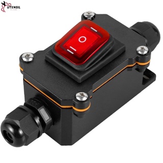 สวิตช์สายไฟ 30A 220V IP65 กันน้ํา พร้อมปุ่มไฟ LED สีแดง