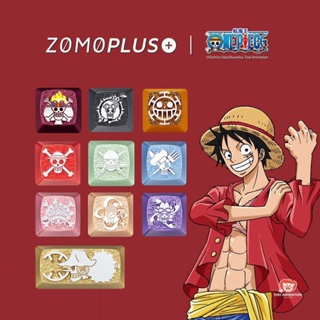 Zomoplus+ ปุ่มกดคีย์บอร์ด โลหะผสมอลูมิเนียม ลาย One Piece Luffy Zoro Sanji Chopper Usopp Robin Nami FRANKY BROOK