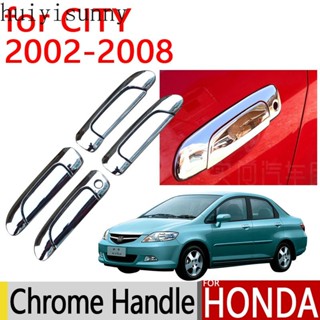 สติกเกอร์โครเมี่ยม ติดมือจับประตูรถยนต์ หรูหรา ไม่เป็นสนิม สําหรับ Honda City 2002-2008 2003 2004 2005 2006 2007