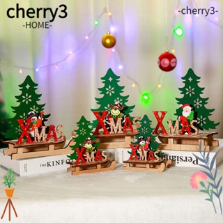 Cherry3 ของตกแต่งต้นคริสต์มาส รูปซานตาคลอส แบบไม้ DIY สําหรับตกแต่งบ้าน ปาร์ตี้คริสต์มาส