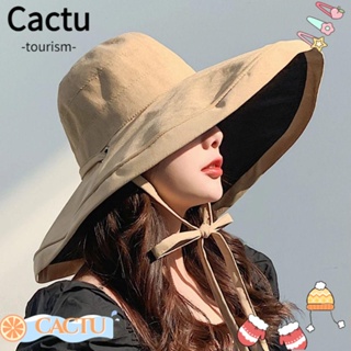 Cactu หมวกกันแดด ผู้หญิง สองด้าน กัน UV หมวกชาวประมง
