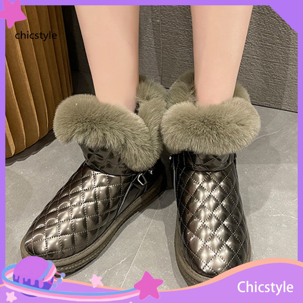 chicstyle-รองเท้าบูทข้อสั้น-กันลื่น-กันน้ํา-ให้ความอบอุ่น-แฟชั่นฤดูหนาว-สําหรับผู้หญิง-1-คู่