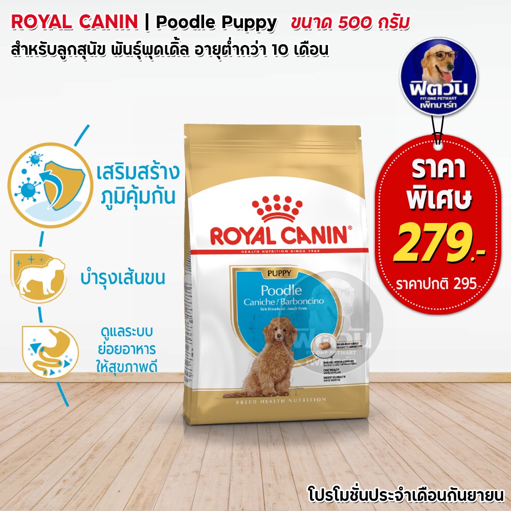 อาหารสุนัข-royal-canin-poodle-puppy-ลูกสุนัข-500กรัม