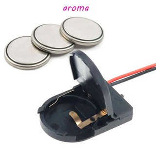 Aroma กล่องพลาสติกเก็บแบตเตอรี่ CR2032 3V พร้อมสวิตช์เปิดปิด